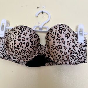 Victoria's Secret Brown and Black Strapless Push-Up Bra